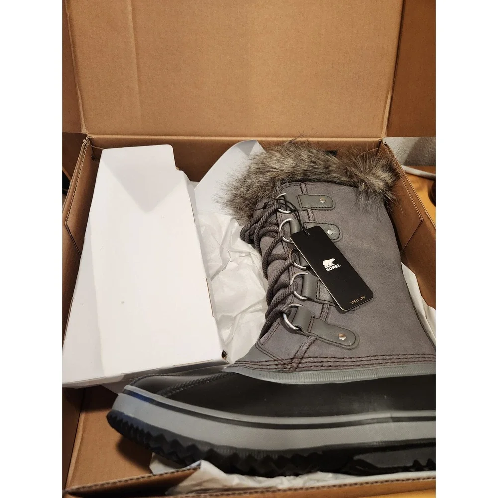 NWT Sorel Joan of Arctic Waterproof Winter Boots Quarry Black NL5203-052 Women 7